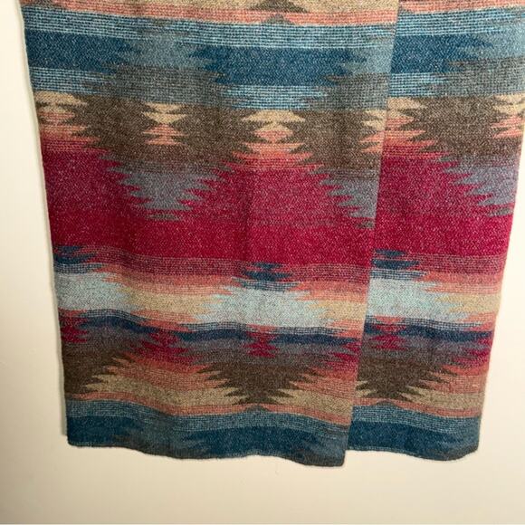 VINTAGE NO 4 EXP JEANS wool blend southwestern wrap midi skirt Italian made 7/8 - Picture 4 of 7